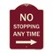 Signmission No Stopping Anytime W/ Arrow Right Heavy-Gauge Aluminum Architectural Sign, 24" x 18", BU-1824-23583 A-DES-BU-1824-23583 - alternate 1